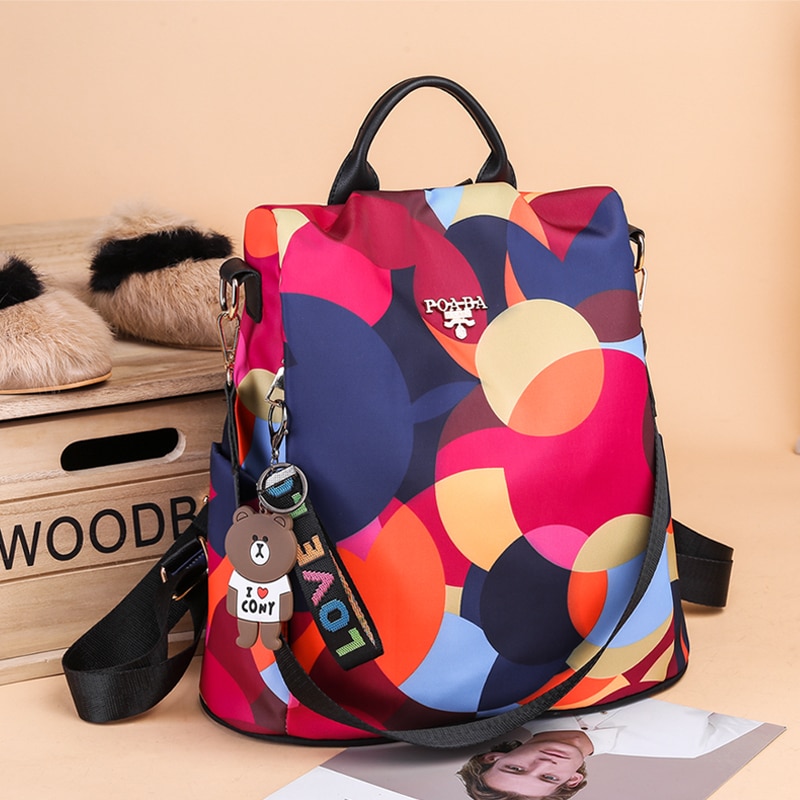 Women's Colorful Anti-Theft Backpack