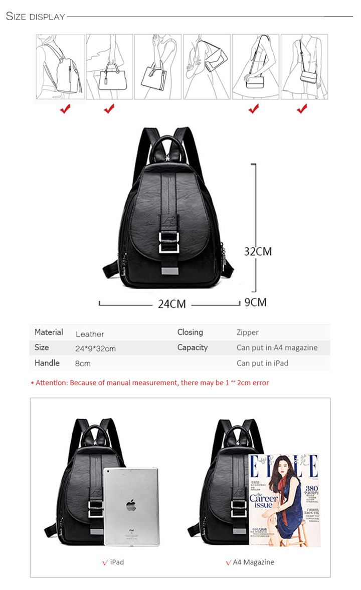 Leather Backpack for Women