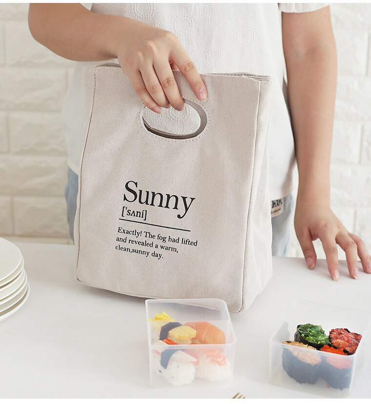 Portable Canvas Lunch Bag