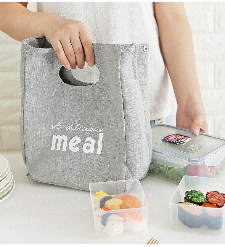 Portable Canvas Lunch Bag