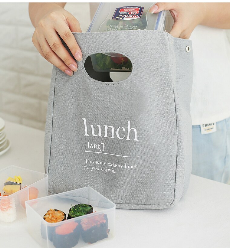 Portable Canvas Lunch Bag